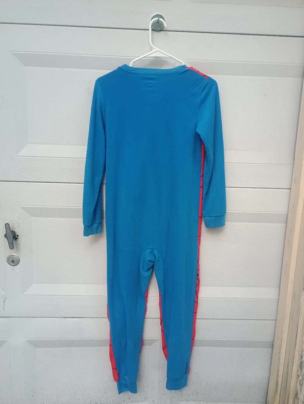 Marvel Spider-Man Big Face Graphic Fleece Red & Blue Kids One-Piece Onesie PJ